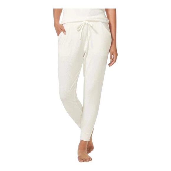 Tommy John Pants - Tommy John Large Ivory Drawstring Ribbed Zen Joggers Lounge Pants Pockets NWT